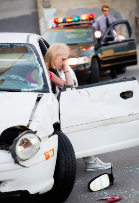 Car accidents are traumatic and might cause injury, which should be checked at a doctor's office or hospital.